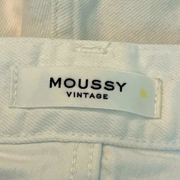 Moussy Velma White Jeans Skinny Distressed Mid rise 5 pocket Made in Japan 6/28 - Picture 4 of 13